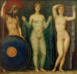 Die drei Göttinnen Athena, Hera und Aphrodite